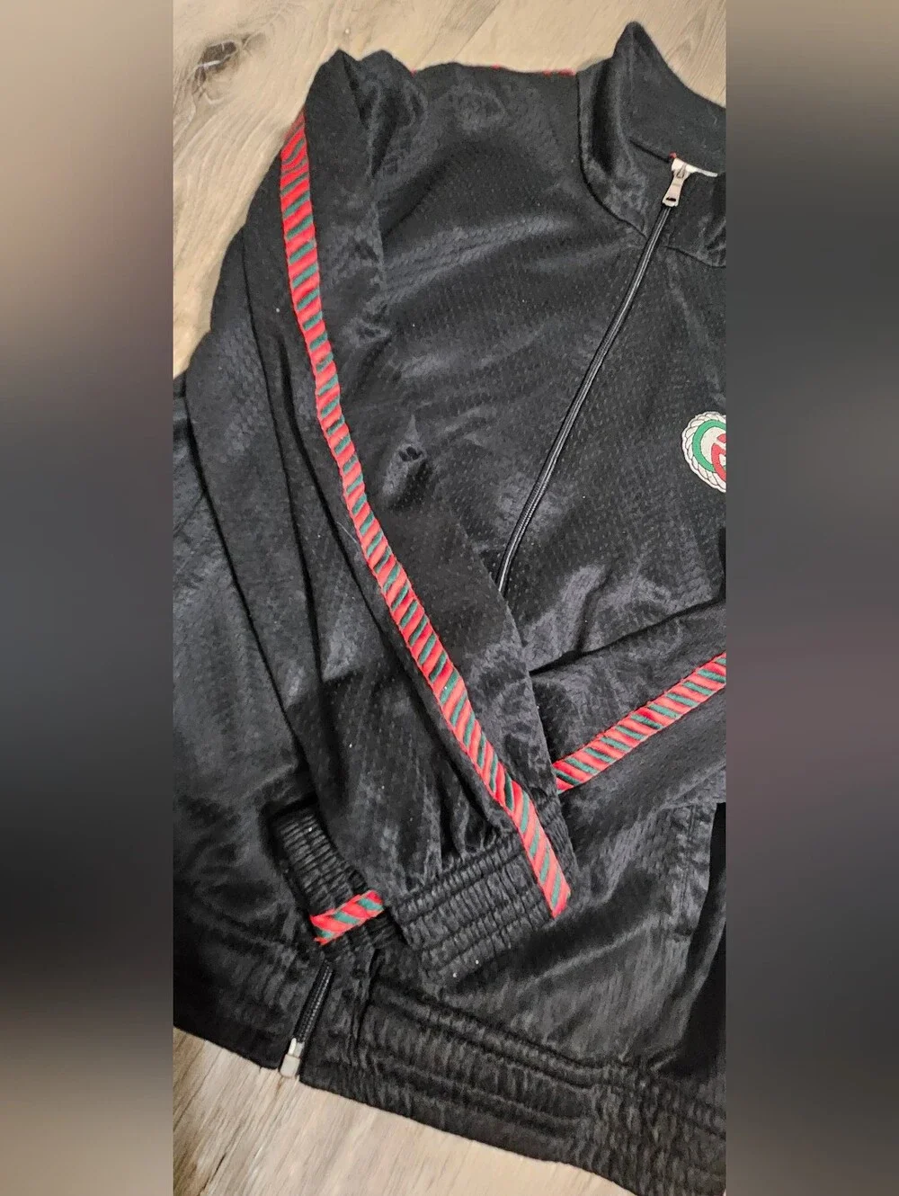 Gucci Airtex Rope Taped GG Logo Track Jacket Size S